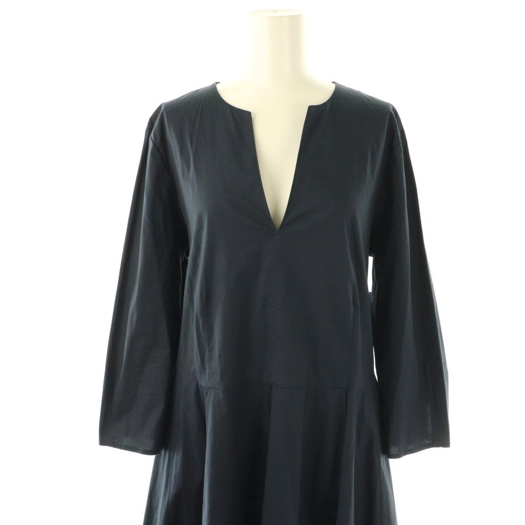 【中古】マックス&コー MAX&CO. 近年モデル ワンピース ロング 44 ネイビー /ES ■OS レディース マックス&コー MAX&CO. 近年モデル ワンピース ロング 44 ネイビー /ES