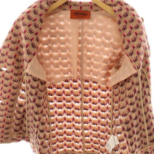 良品 MISSONI ミッソーニ ニット テーラード ジャケット 総柄 48 M 良品 MISSONI ミッソーニ ニット テーラード ジャケット 総柄 48 M