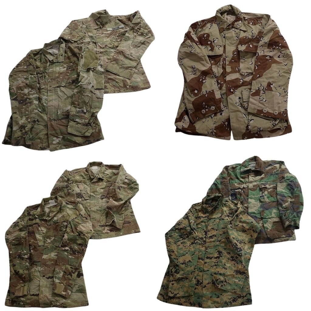 古着卸 まとめ売り 米軍実物 カモ柄 フィールドジャケット ミリタリー 7枚セット (メンズ S ) マルチカム デジカモ  古着 NC9923