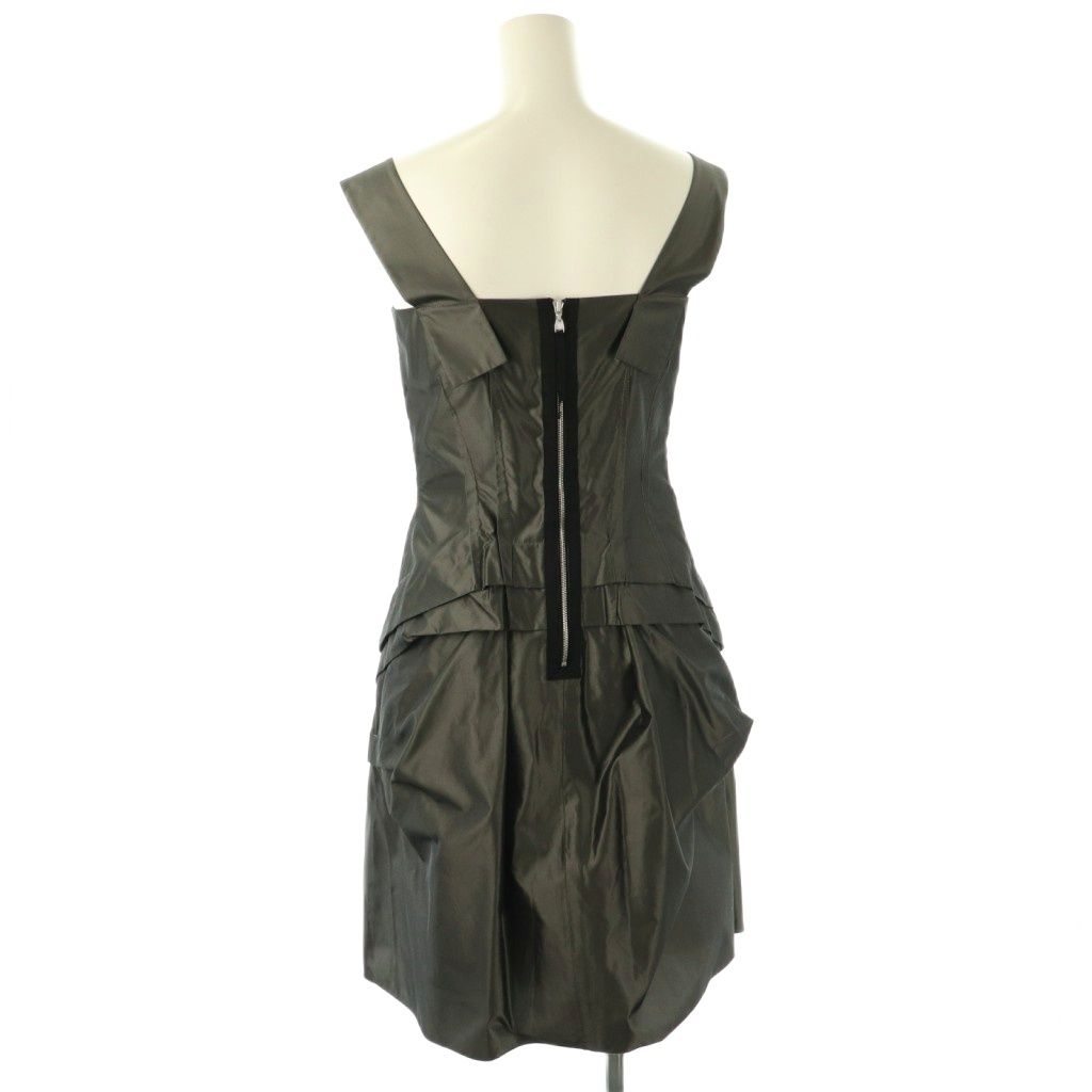 フォクシー FOXEY ウェーブドレス ワンピース ノースリーブ 膝丈