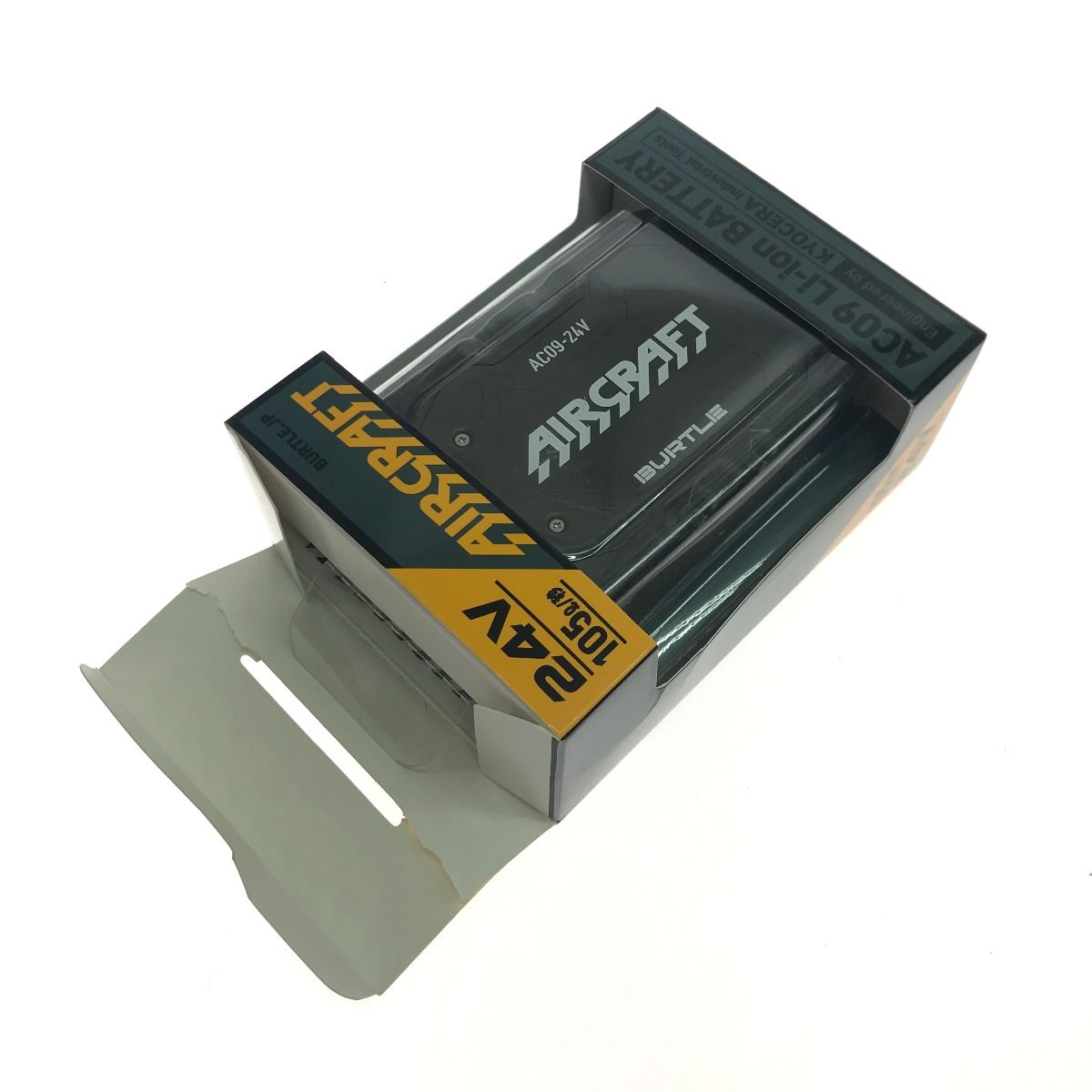 $$ BURTLE エアークラフト リチウムイオンバッテリ― PSEマーク付き 箱破れ有 AC 09-24 v