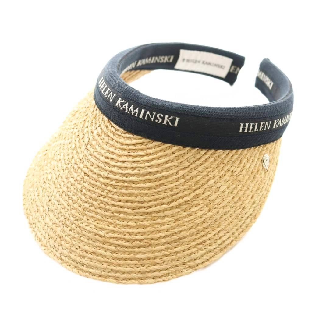 ヘレンカミンスキー HELEN KAMINSKI ビアンカ Bianca ラフィアサンバイザー 帽子 ベージュ 黒 ブラック |SS OS SH