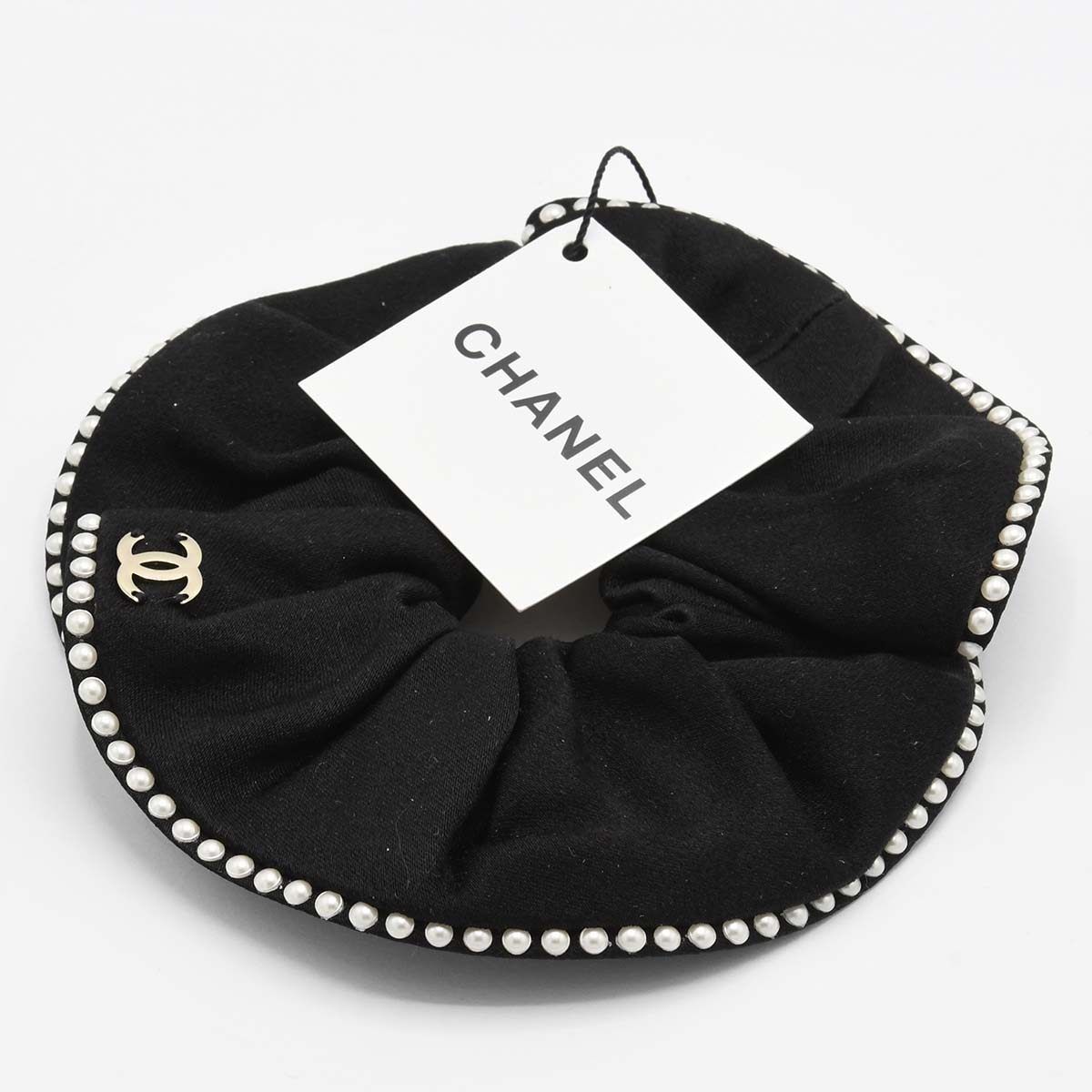  CHANEL シャネル シュシュ フェイクパール ブラック ヘア 23 k 252 9 その他 ヘアアクセサリー