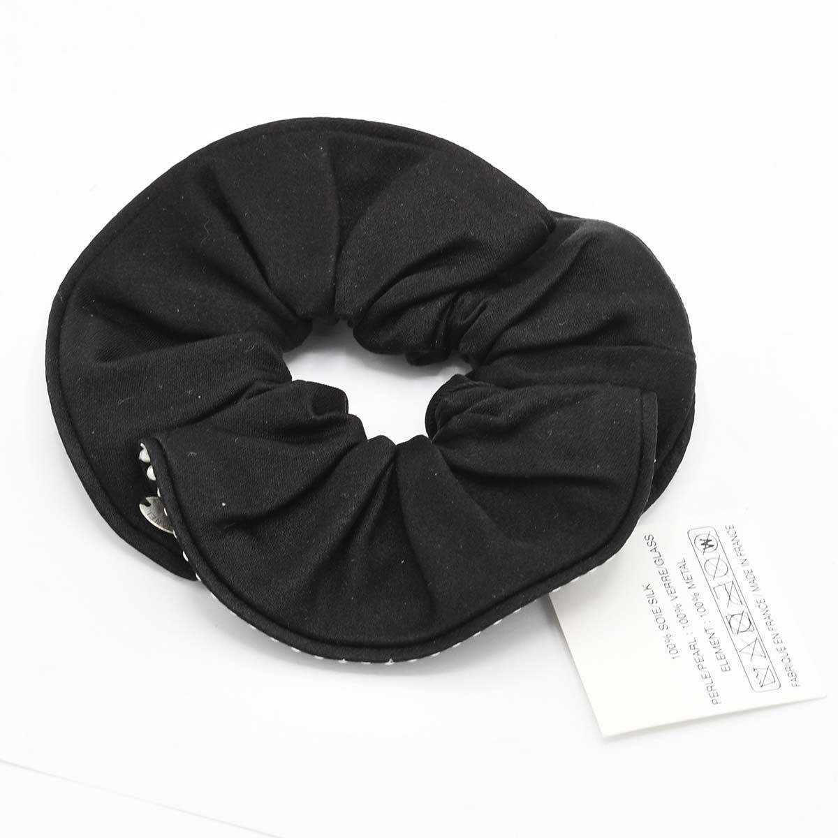 CHANEL シャネル シュシュ フェイクパール ブラック ヘア 23 k 252-9