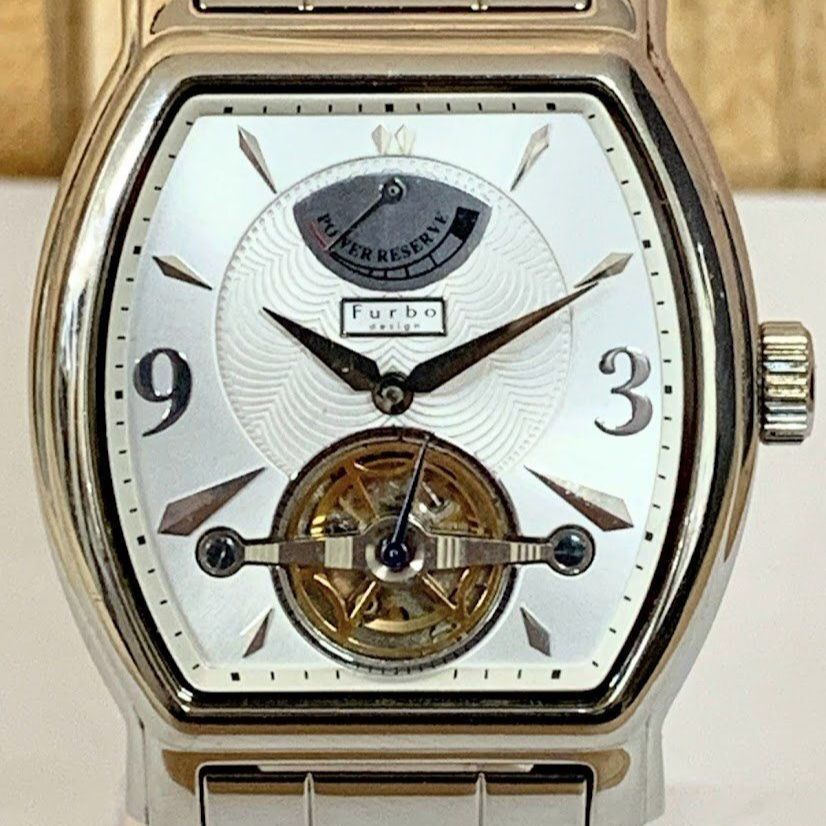 Furbo ファルボ F5017 アナログ 裏スケ シルバー ステンレス 腕時計
