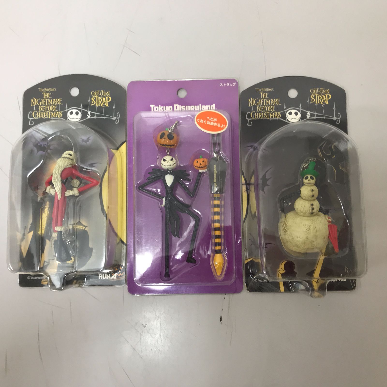 〇ナイトメア ビフォア クリスマス ストラップ 3個セット 【未使用に