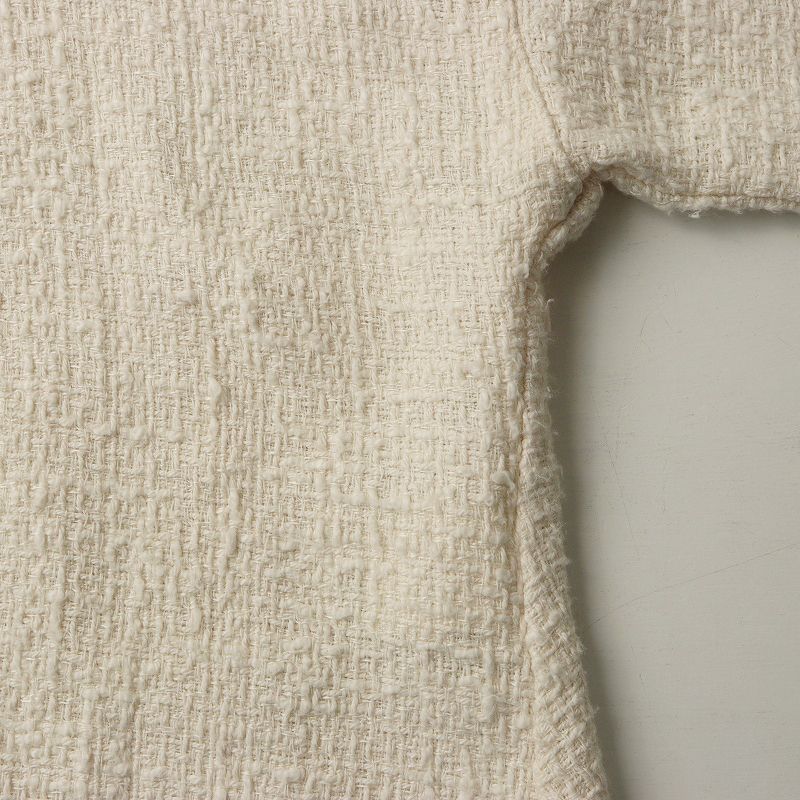 nest Robe コットンリネンミックスツイードジャケット　オフシロ nest Robe コットンリネンミックスツイードジャケット オフシロ - メルカリ