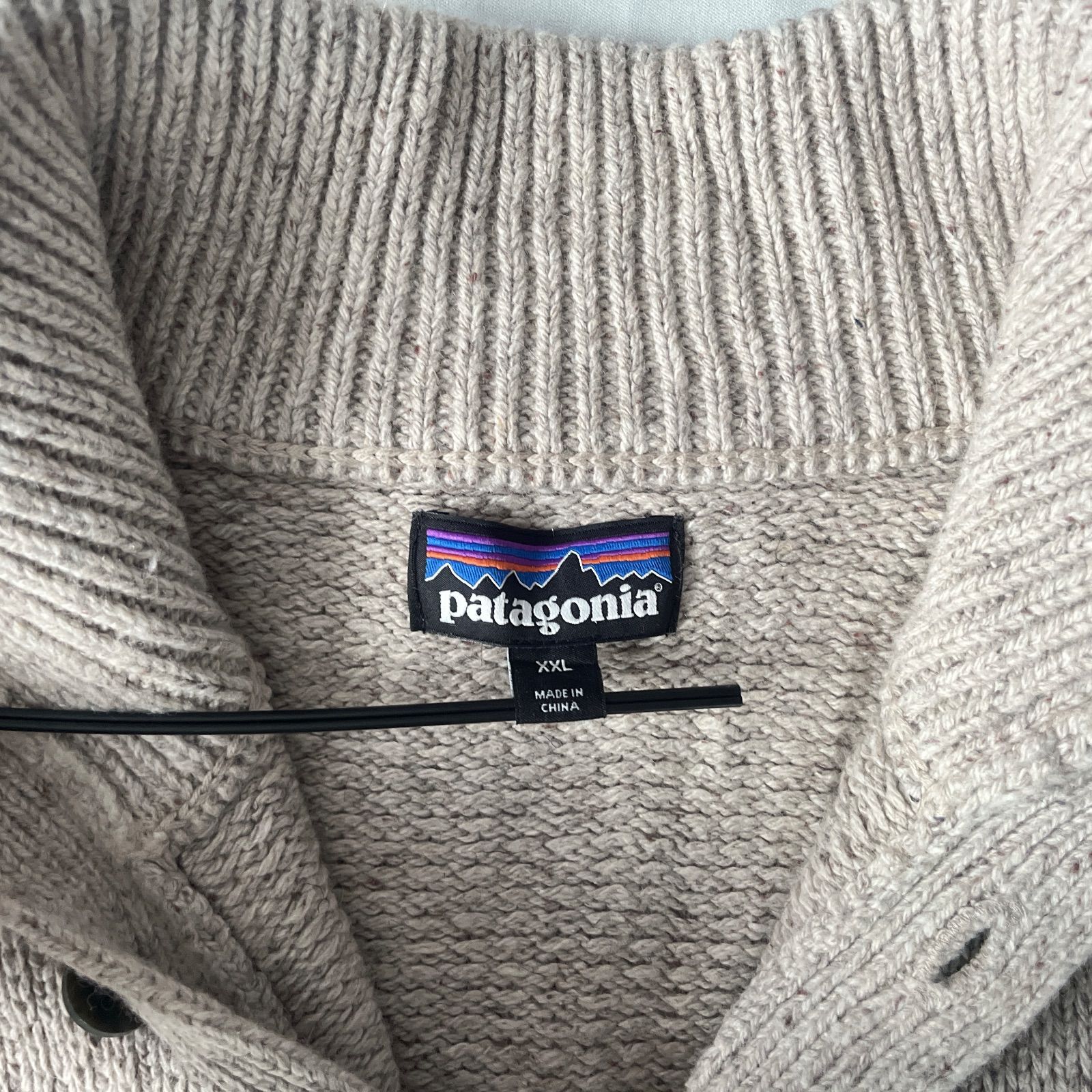 パタゴニア patagonia ニット ハーフボタン XXLサイズ ベージュ 古着