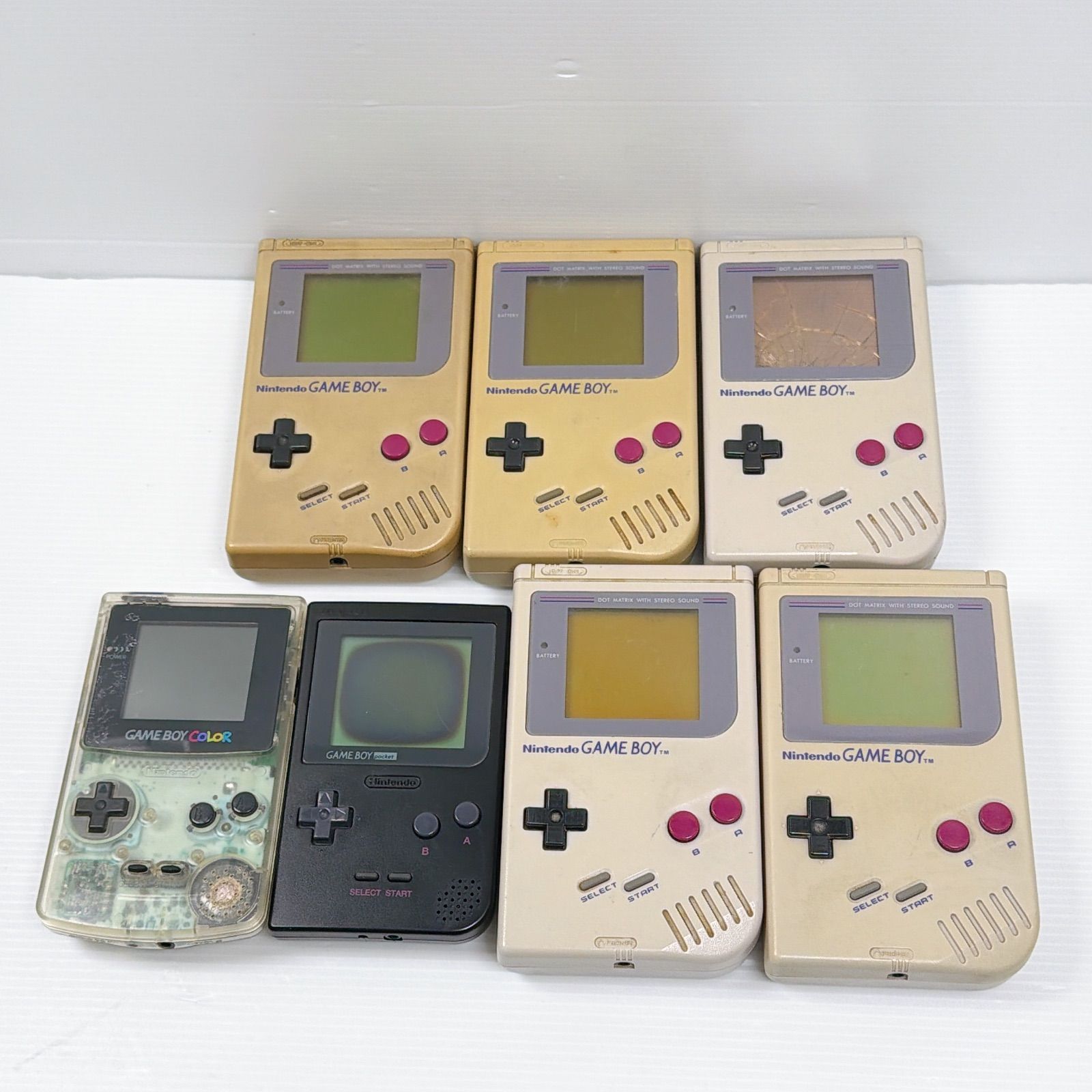 ゲームボーイ ゲームボーイカラー ゲームボーイポケット Nintendo Gameboy DMG-01 Color pocket 7台まとめ売 基盤あり CHB-001 MGB-001