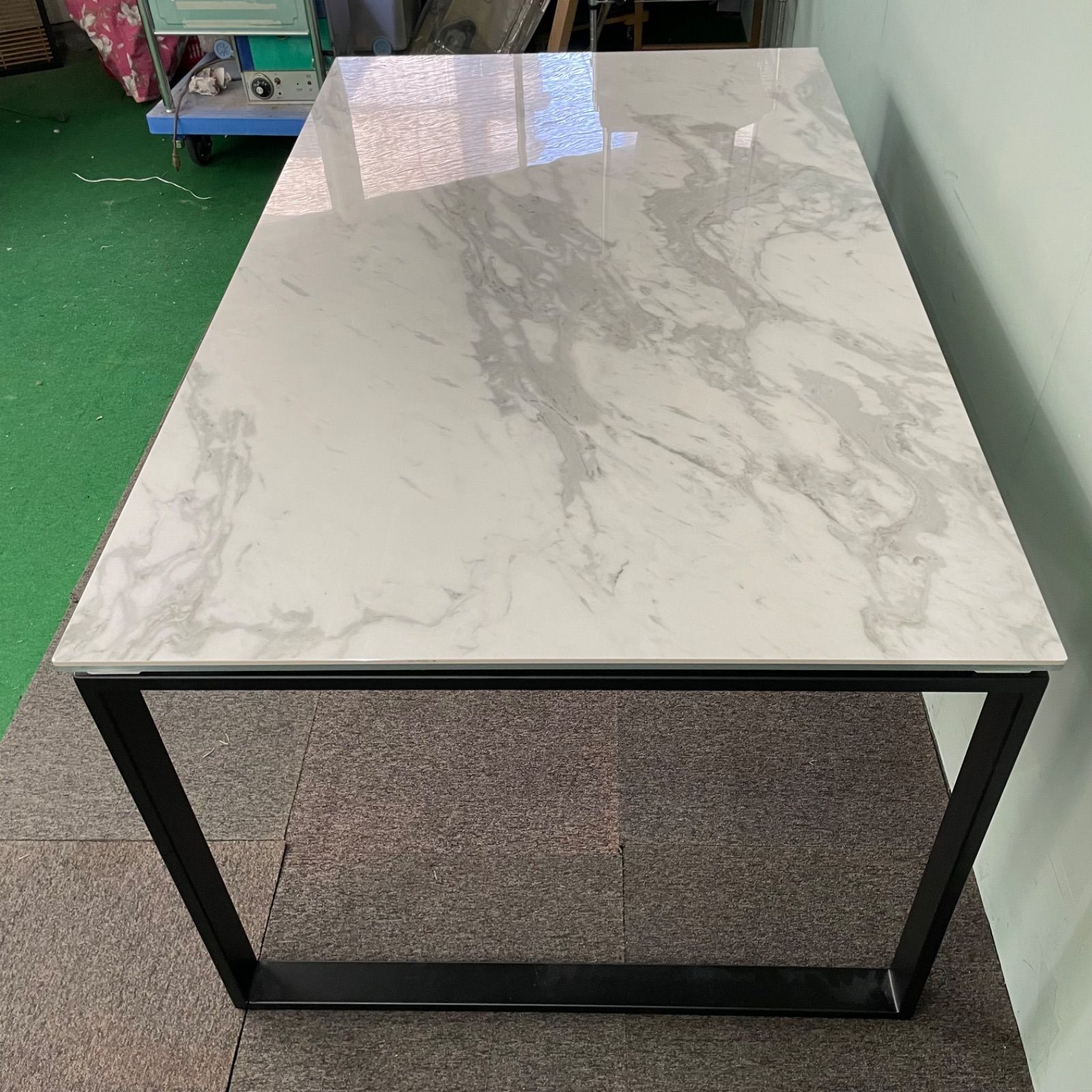 ♭ 美品 NITORI セラミック ダイニングテーブル 大理石風 幅150cm