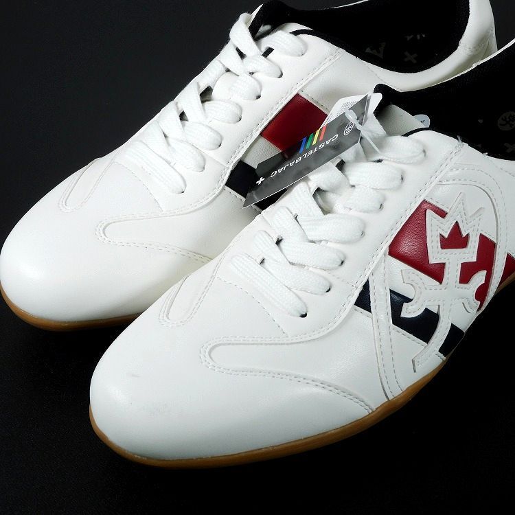 新品 カステルバジャック スニーカー 25.5cm 白 家紋 トリコライン