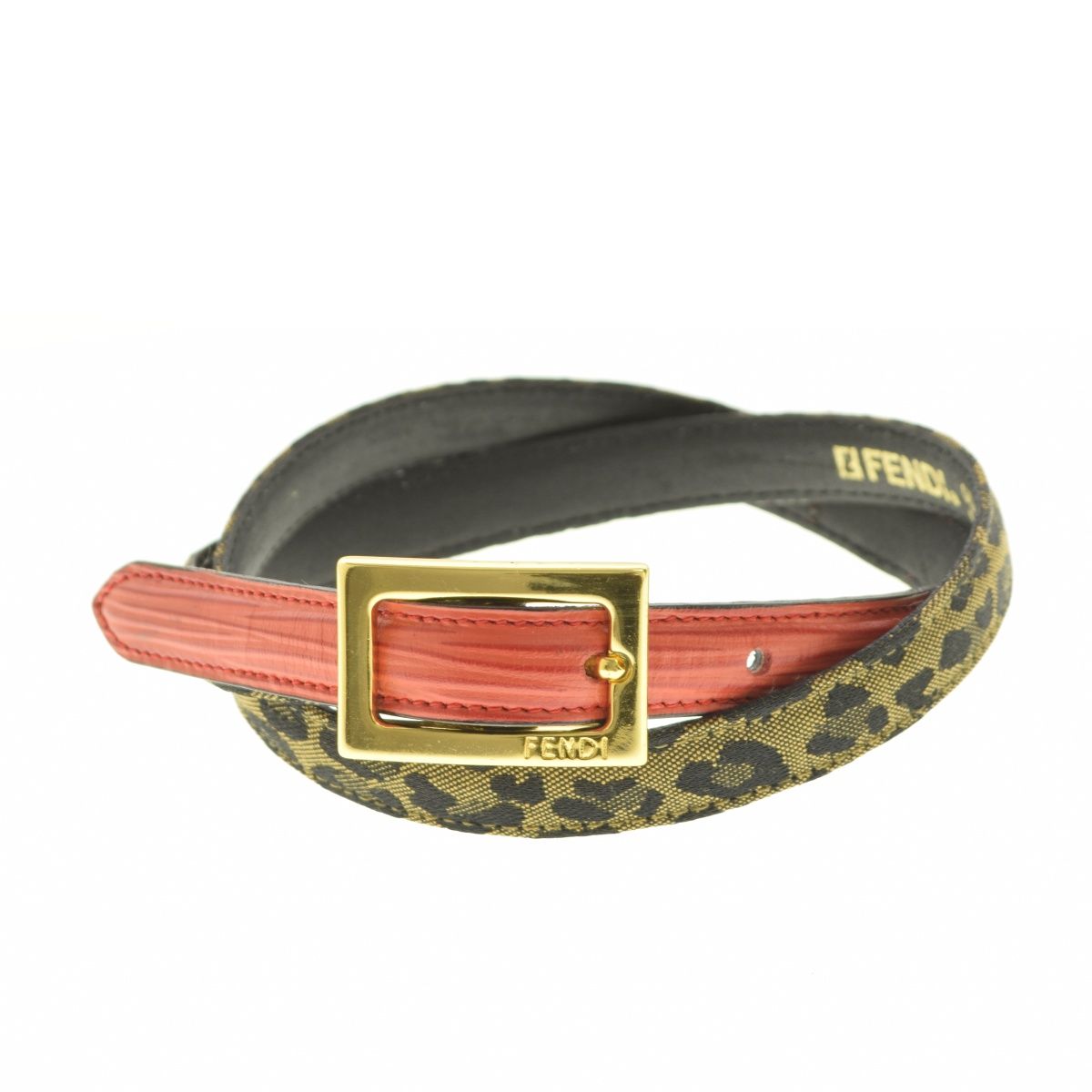 FENDI レオパード ナローベルト