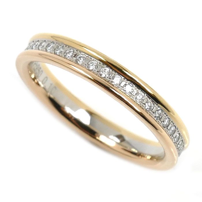 Vendome Aoyama ヴァンドーム青山 K 18 YG PG Pt 950 セリュール リング 指輪 AM_R 0053 ダイヤモンド0.10 ct 10号 3.6 g レディース