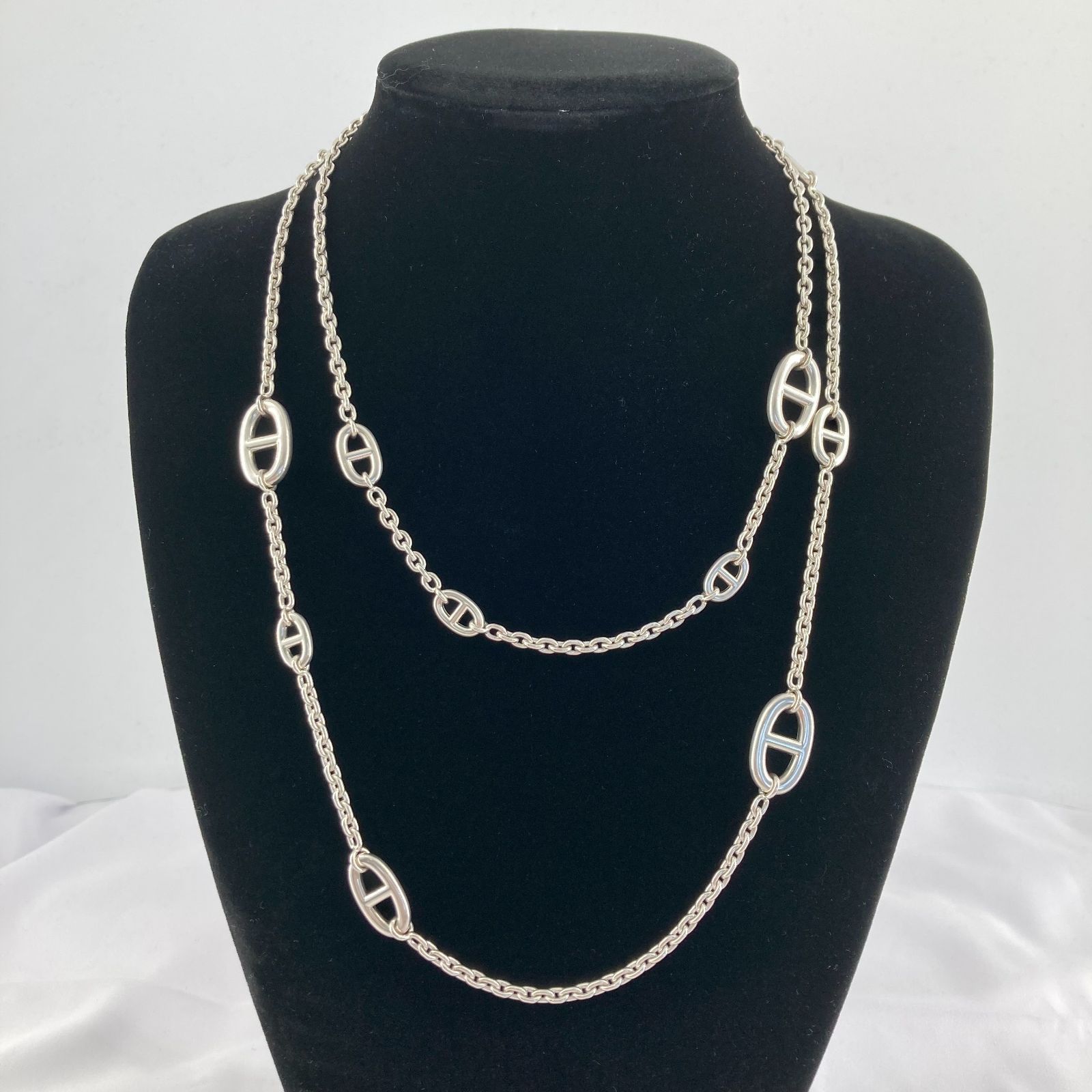 HERMES(エルメス) シェーヌダンクル ファランドール ロングネックレス