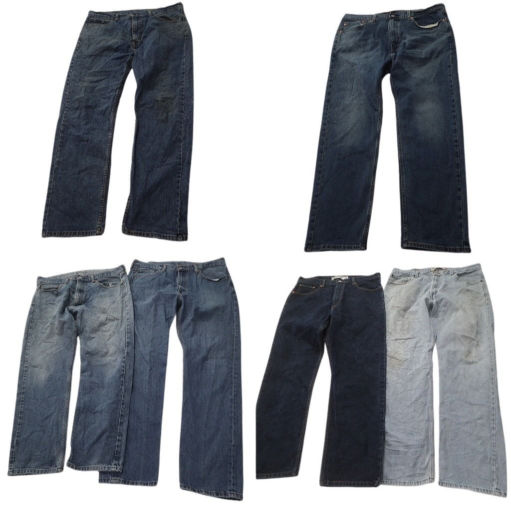 古着卸 リーバイス 505 デニム パンツ セット メンズ 38 インディゴブルー アメカジ フェード 古着 NC 9979