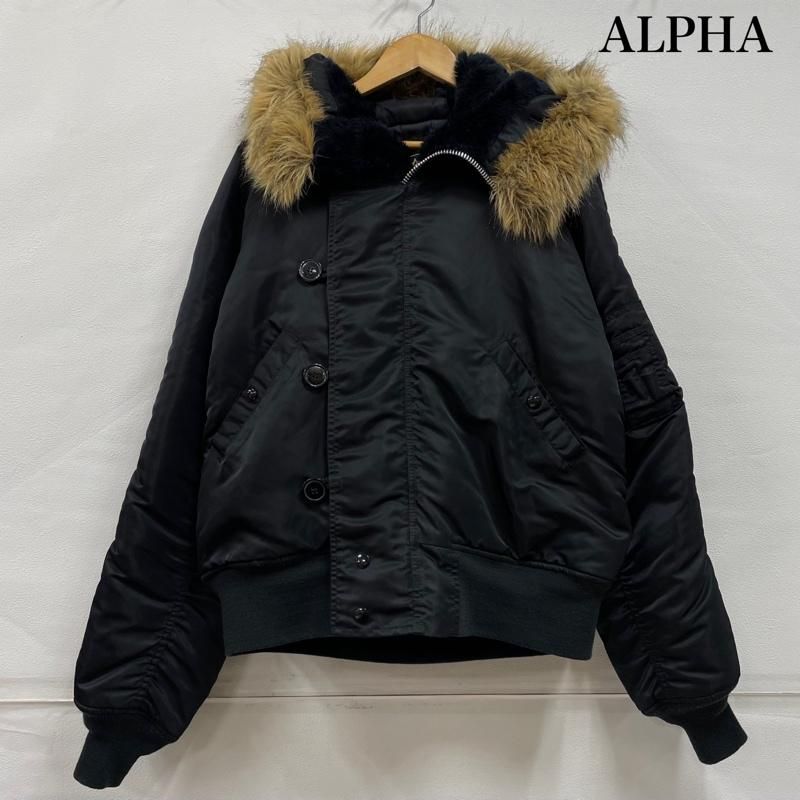 アルファ N-2B フライト ジャケット ミリタリー 短丈 ファー ジップ