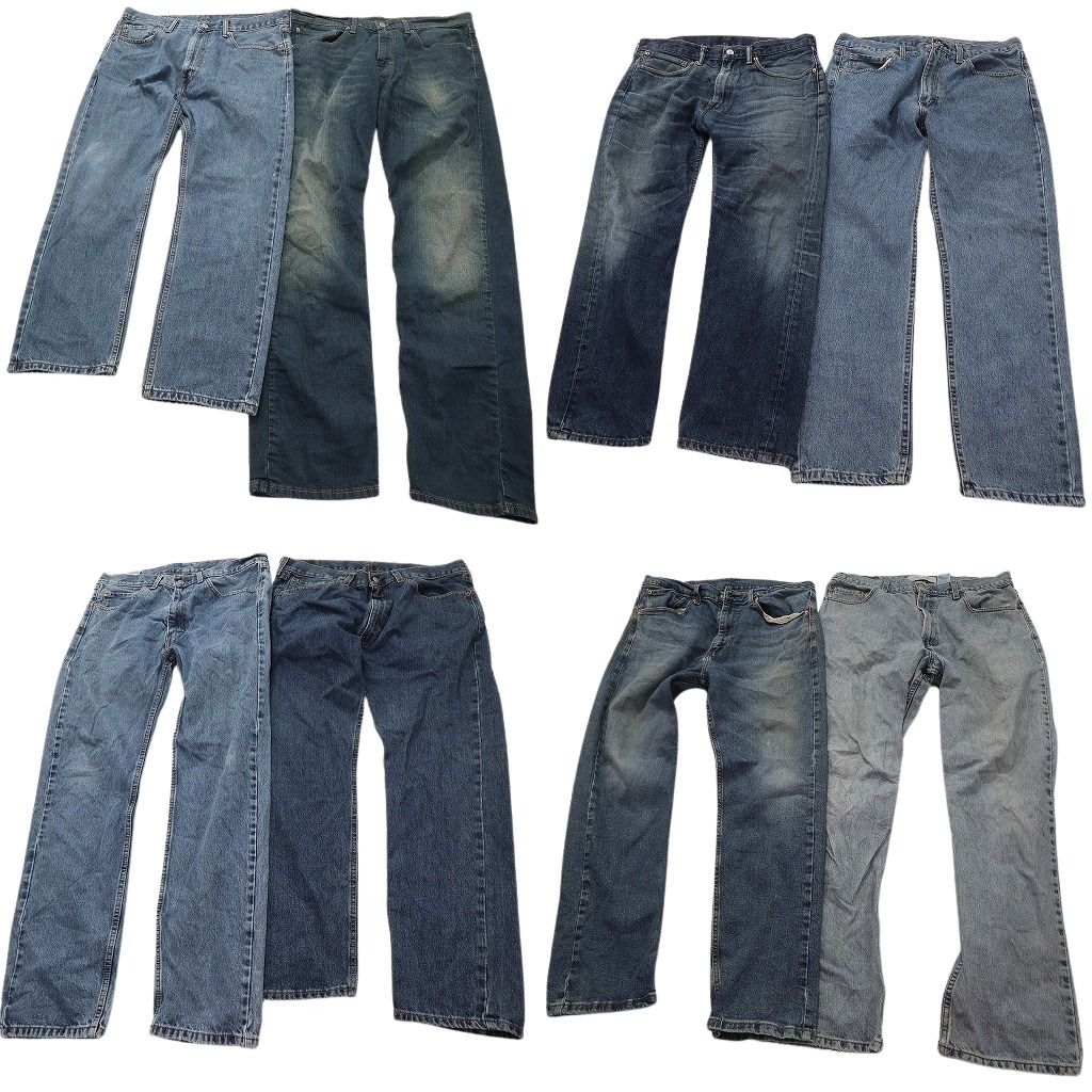 古着卸 リーバイス 505 デニム パンツ セット メンズ 36 35 インディゴブルー フェード アメカジ 古着 NC 9995