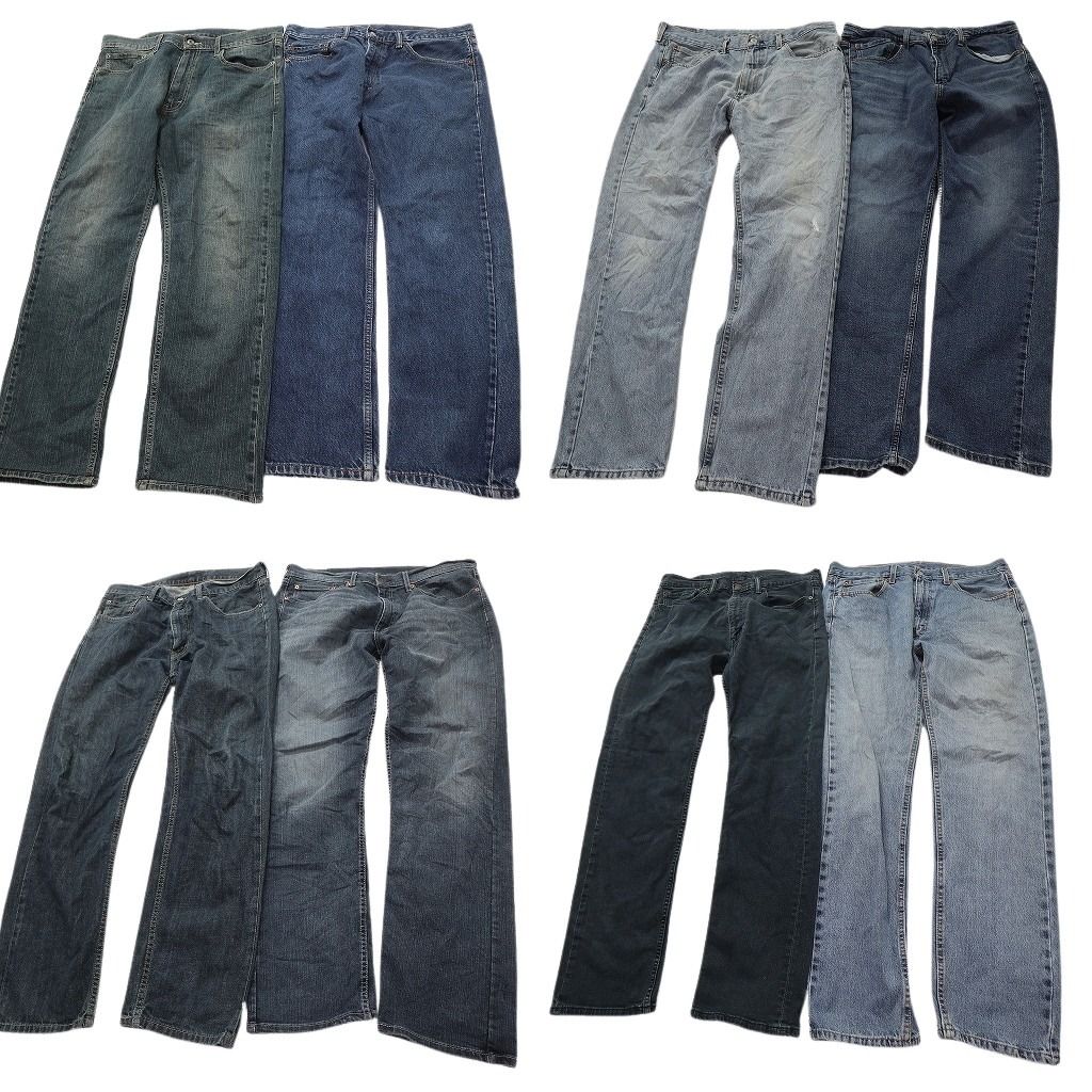 古着卸 リーバイス 505 デニム パンツ セット メンズ 36 アメカジ フェード インディゴブルー 古着 NC 9994