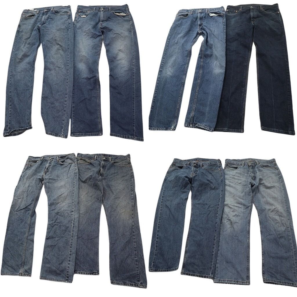 古着卸 リーバイス 505 デニム パンツ セット メンズ 36 フェード インディゴブルー アメカジ 古着 NC 9993