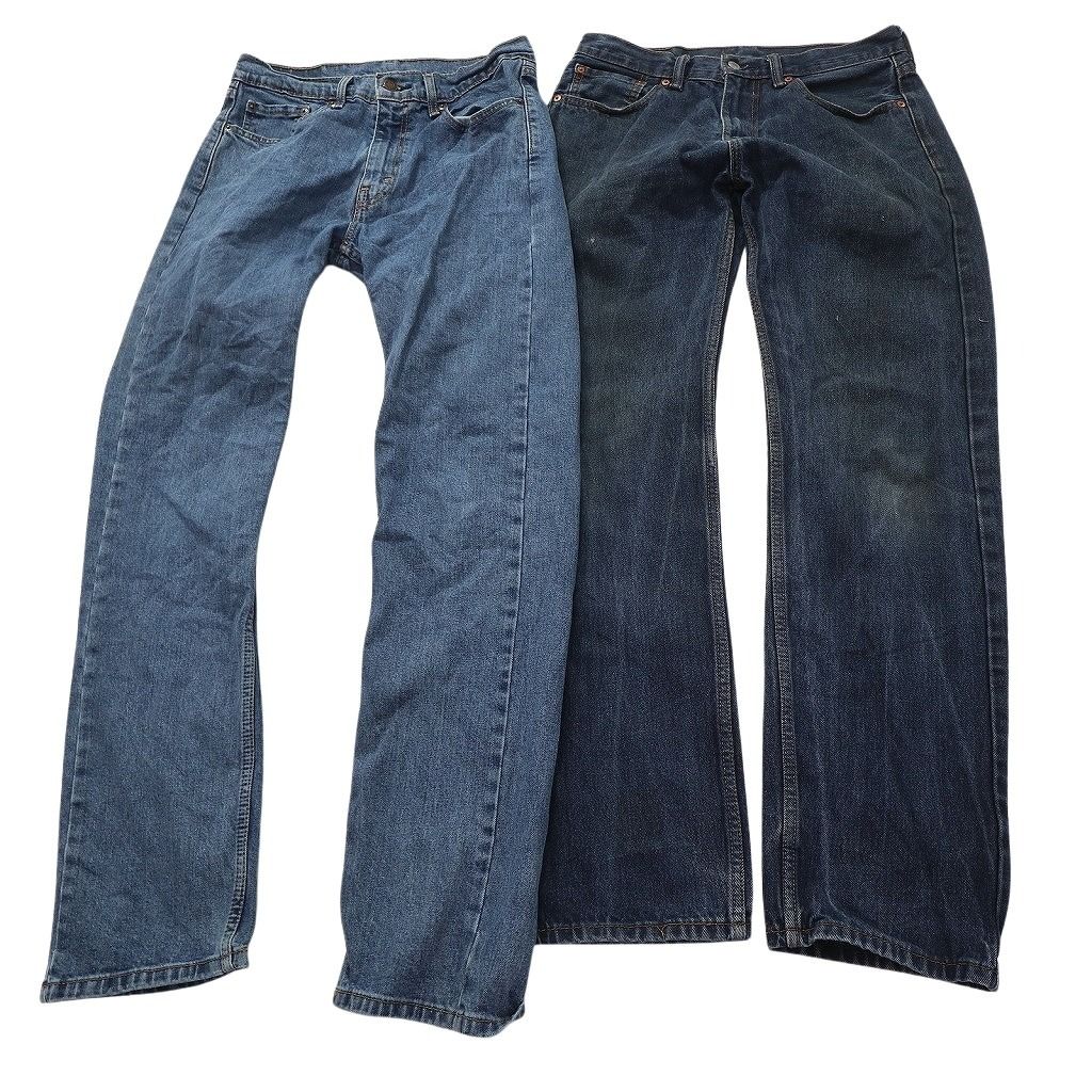 古着卸 リーバイス 505 デニム パンツ セット メンズ 38 36 インディゴブルー カーキ アメカジ 古着 NC 9988 ストライプ ケーブル編み