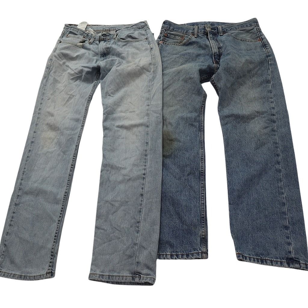 古着卸 まとめ売り リーバイス 505 デニム パンツ セット メンズ 34 |33 |32 インディゴブルー フェード ベージュ 古着 NC 9983