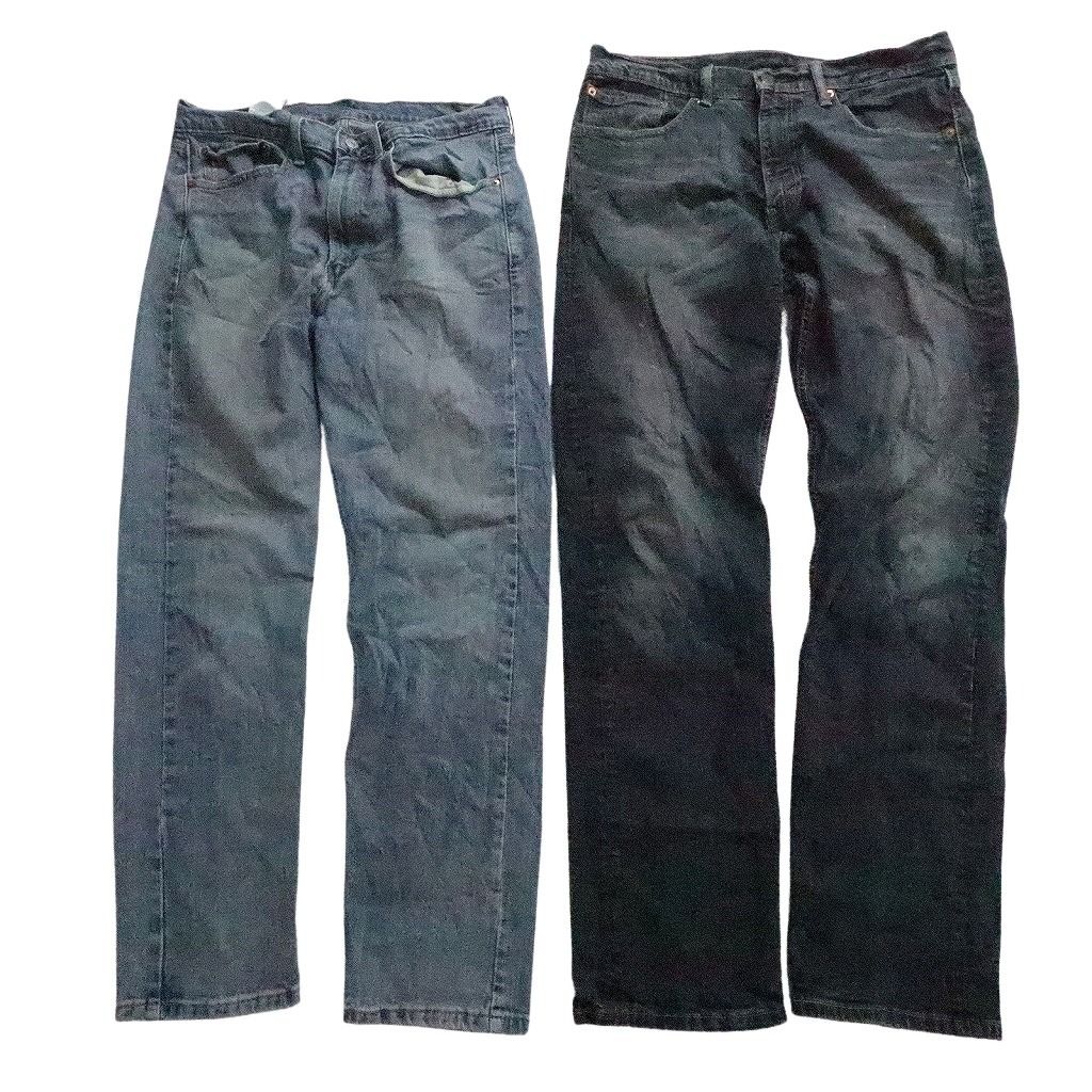 古着卸 まとめ売り リーバイス 505 デニム パンツ セット メンズ 34 |36 テーパード インディゴブルー フェード 古着 ND 0020