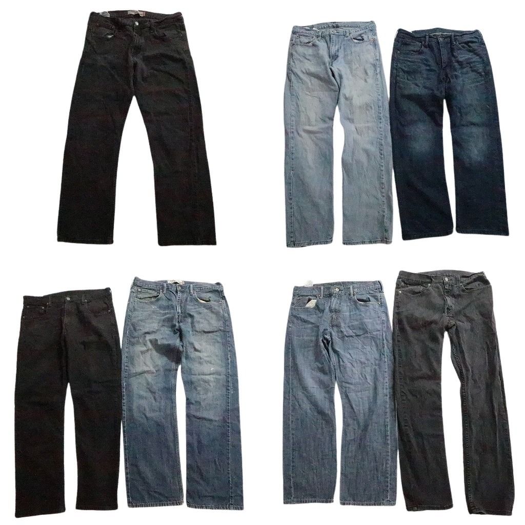 古着卸 まとめ売り リーバイス 569 デニム パンツ セット メンズ 32 |33 |34 ブラック ストレート 古着 ND 0018