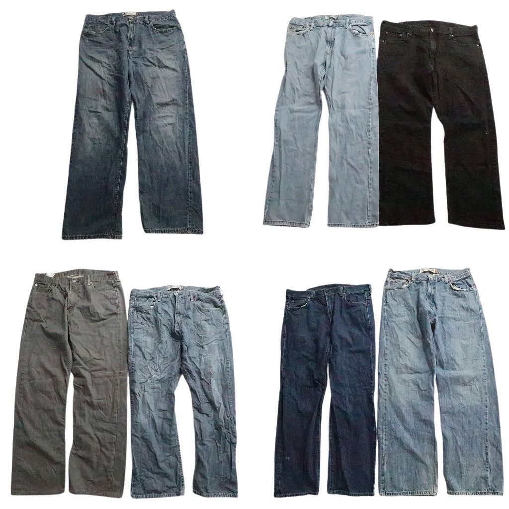 古着卸 リーバイス 569 デニム パンツ セット メンズ 36 38 ブラック ワイド ストレート 古着 ND 0017
