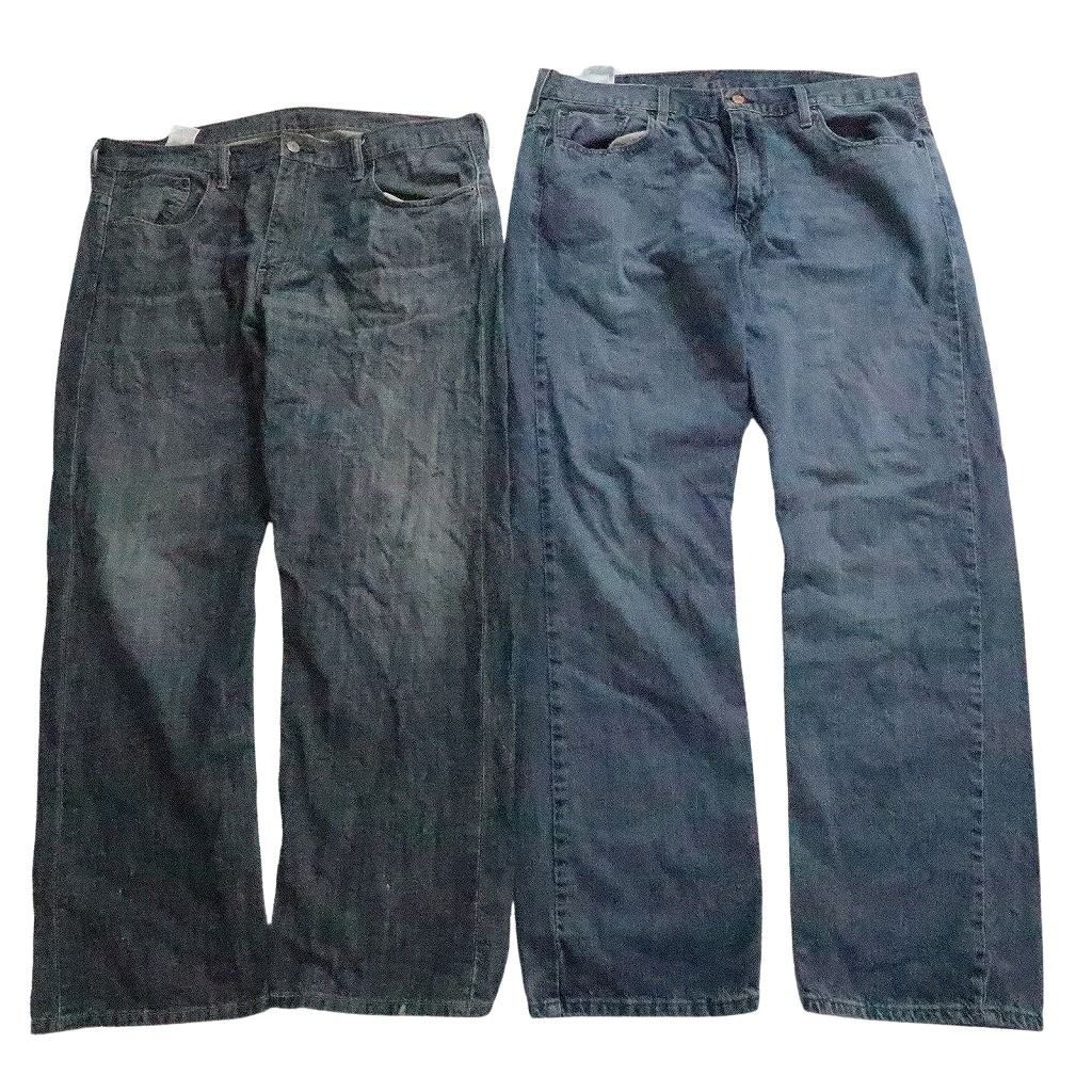 古着卸 まとめ売り リーバイス 569 デニム パンツ セット メンズ 38 ブラック ストレート ワイド フェード 古着 ND 0016