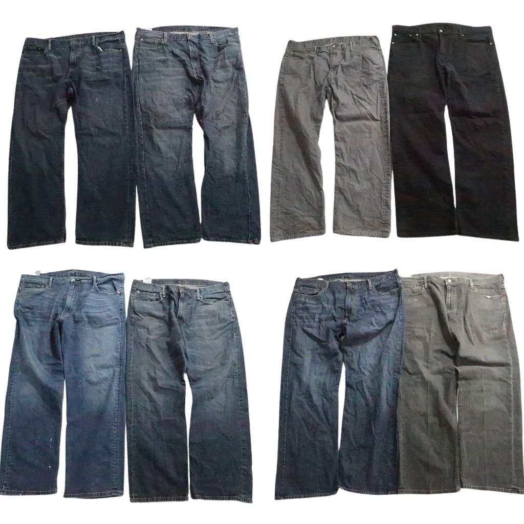 古着卸 リーバイス 569 デニム パンツ セット メンズ 40 42 44 ブラック ヒゲ インディゴブルー 古着 ND 0015