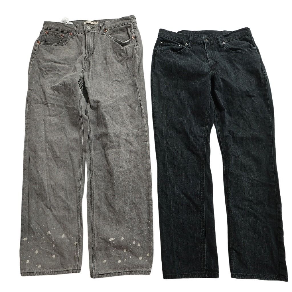 古着卸 まとめ売り リーバイス ブラックデニム パンツ セット メンズ 31 |32 ペンキ ストレート アメカジ 514 古着 ND 0013