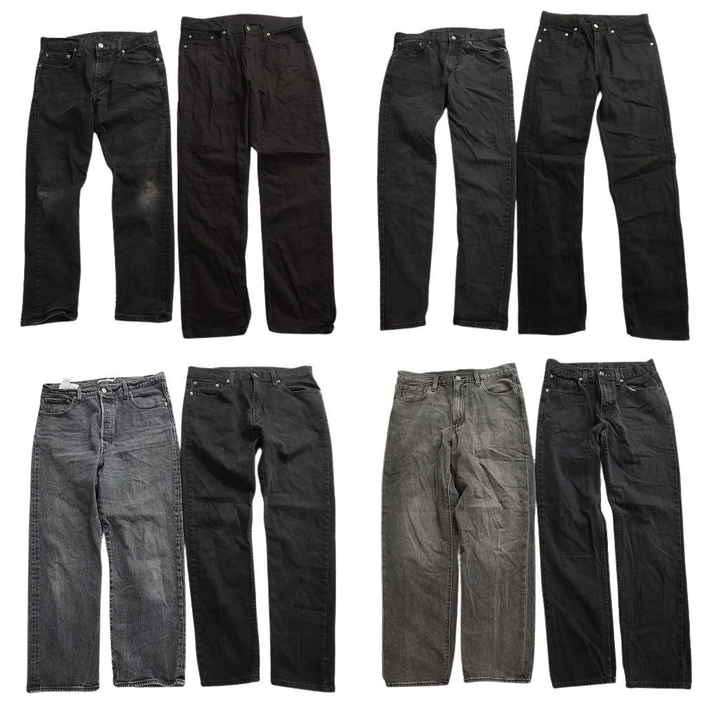 古着卸 まとめ売り リーバイス ブラックデニム パンツ セット メンズ 32 |33 502 516 ワイド アメカジ 古着 ND 0012