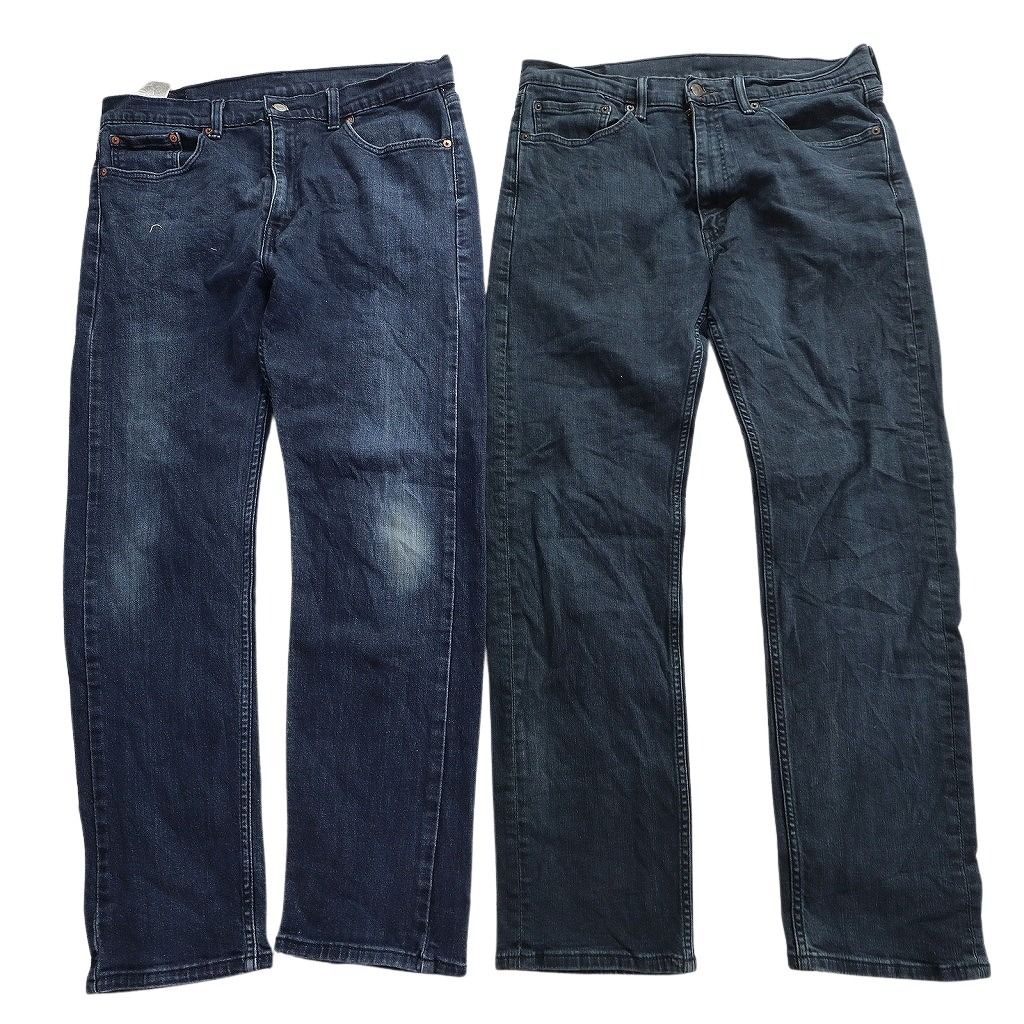 古着卸 まとめ売り リーバイス 505 デニム パンツ セット メンズ 36 |38 フェード ヒゲ ストレート ブルー 古着 ND 0009