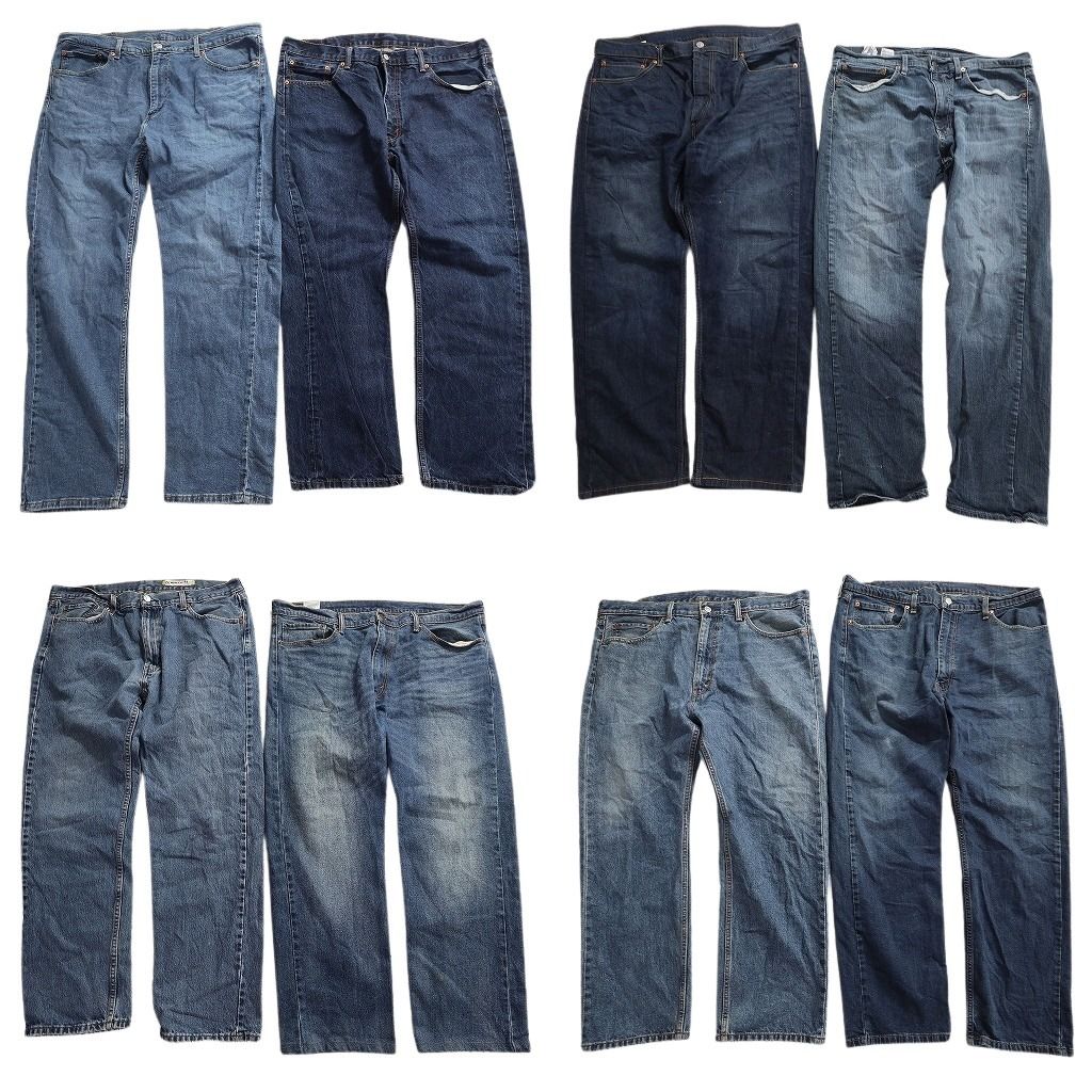 古着卸 リーバイス 505 デニム パンツ セット メンズ 38 40 インディゴブルー アメカジ ストレート 古着 ND 0007