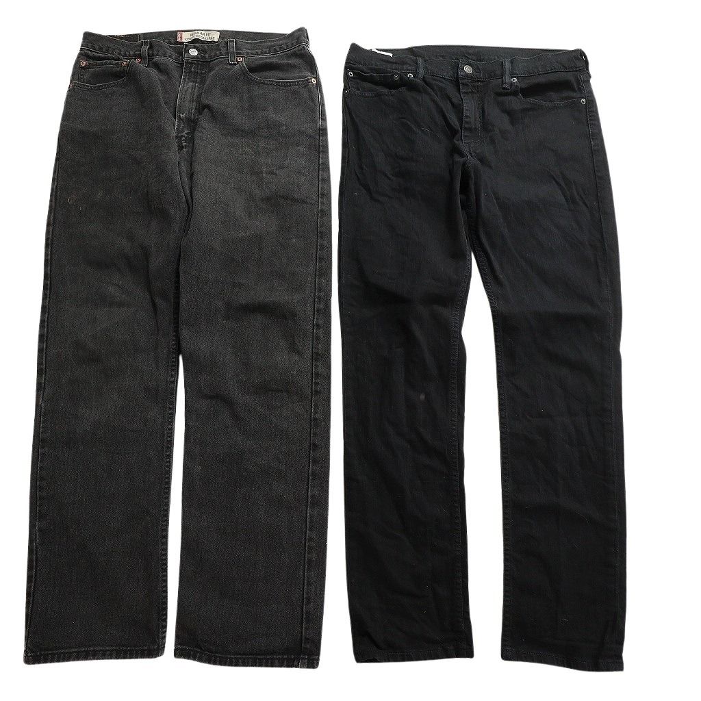 古着卸 まとめ売り リーバイス ブラックデニム パンツ セット メンズ 36 |37 504 516 ヒゲ アメカジ 古着 ND 0006