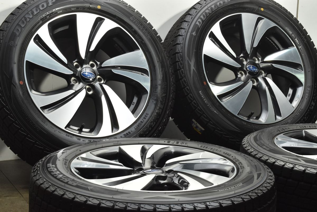 バリ溝 程度良好 スバル GT系 XV 17 in 7 J 55 PCD 100 ウィンターマックスSJ 8 225 60 R SJフォレスター BRレガシィアウトバック