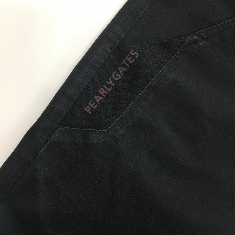パーリーゲイツ パンツ 黒 ロゴレッド ウエストゴム ストレッチ