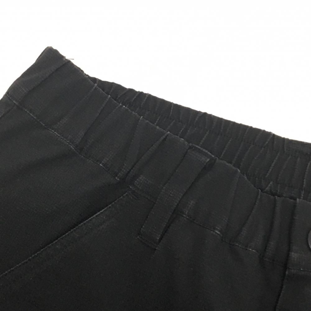 パーリーゲーツ黒のウエスト調整可能なパンツ パーリーゲイツ パンツ 黒 ロゴレッド ウエストゴム ストレッチ