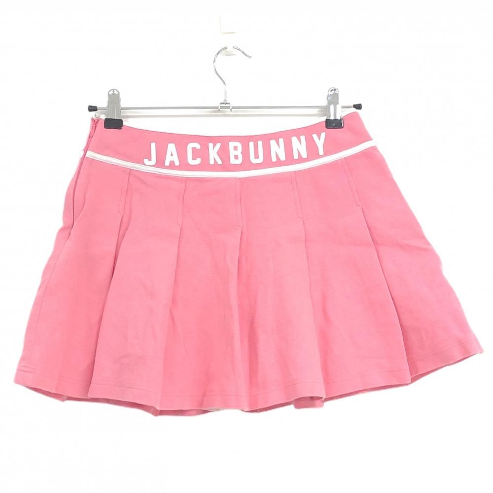ジャックバニー スカート ライトピンク×白 内側インナーパンツ ロゴ