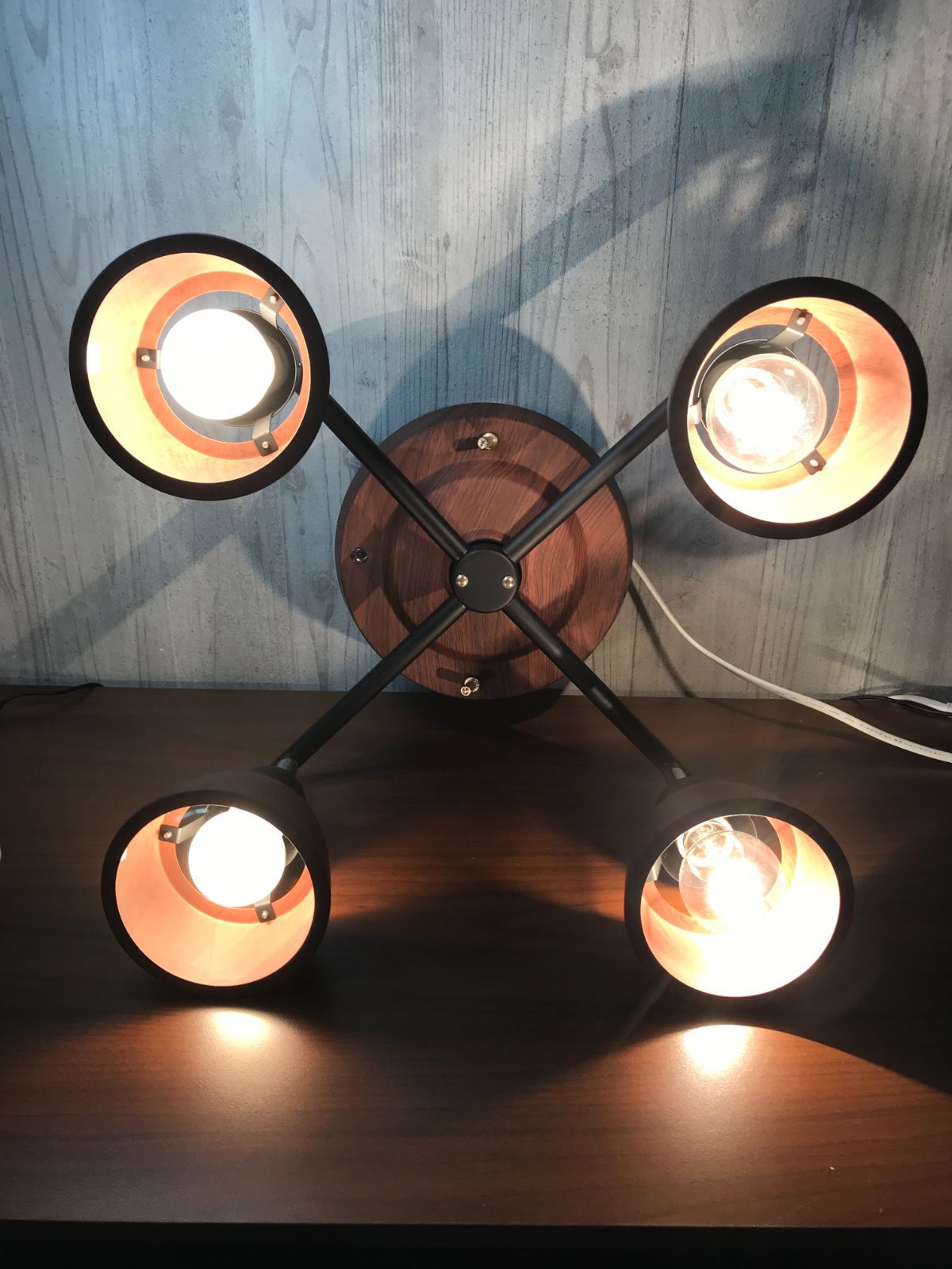 ◎I766 アートワークスタジオ シーリングランプ リモコン付 4 灯 ILR