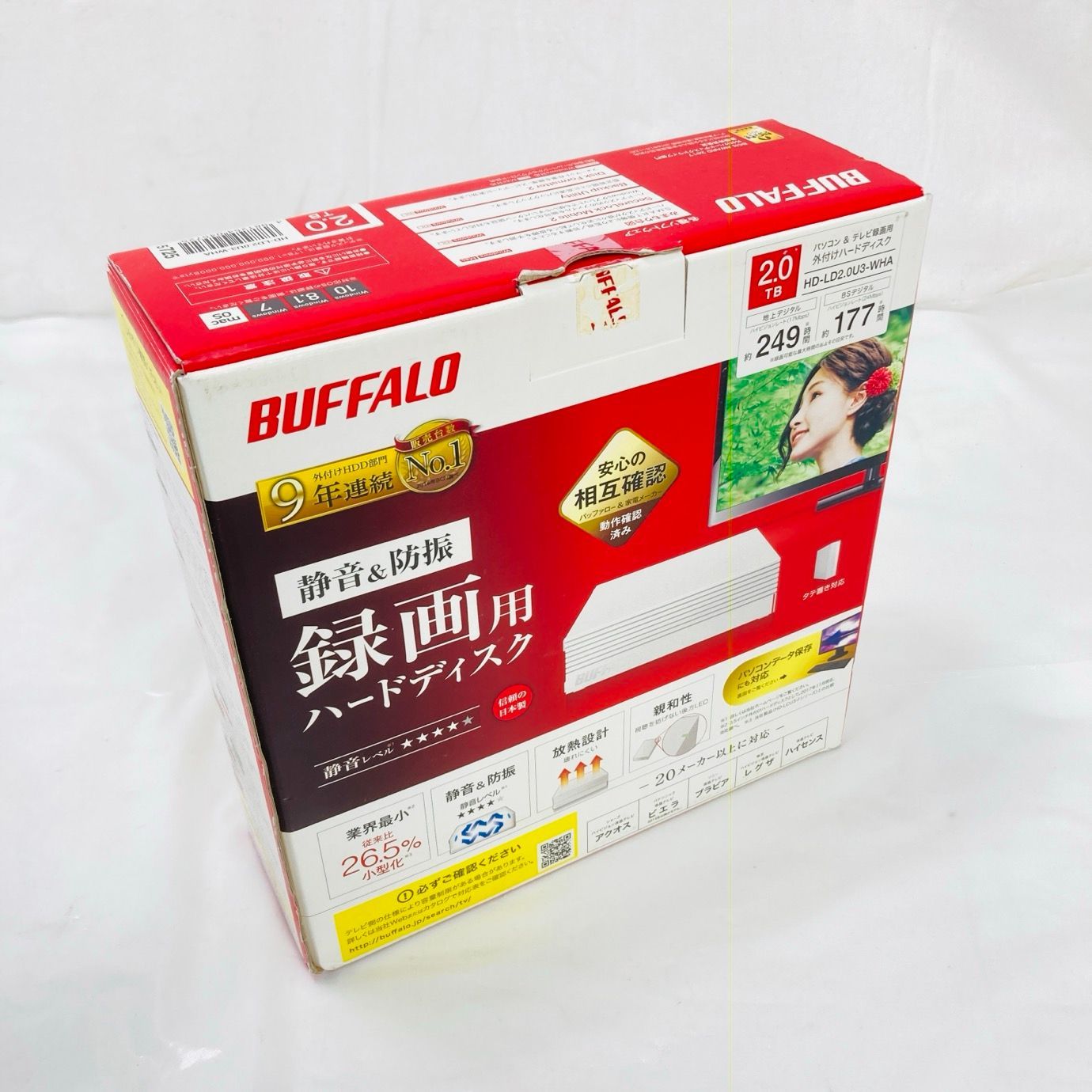 BUFFALO 外付けHDD ハードディスク 2TB HD-NRLD2.0U3 動作品 - メルカリ