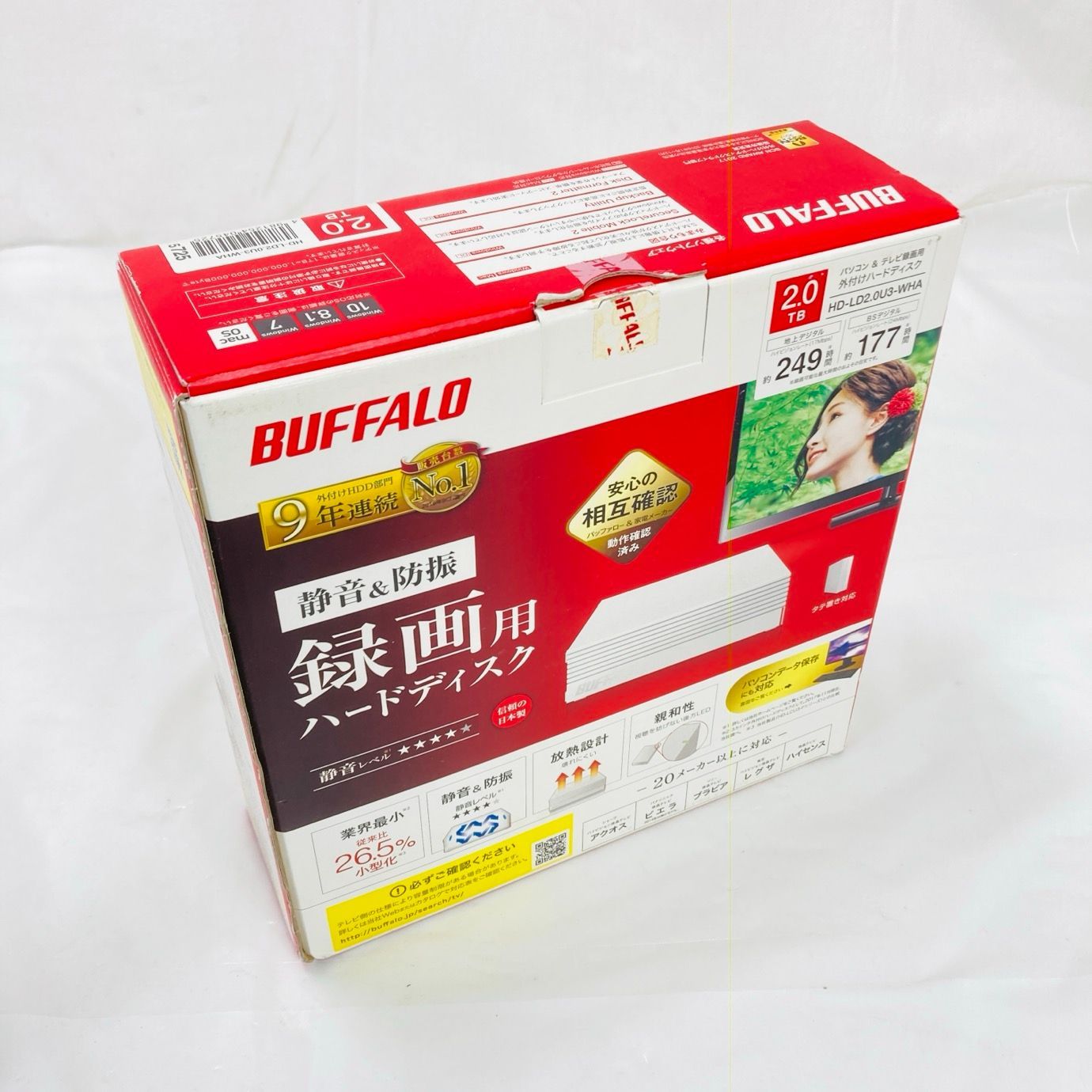 BUFFALO 外付けHDD ハードディスク 2TB HD-NRLD2.0U3 動作品 - メルカリ
