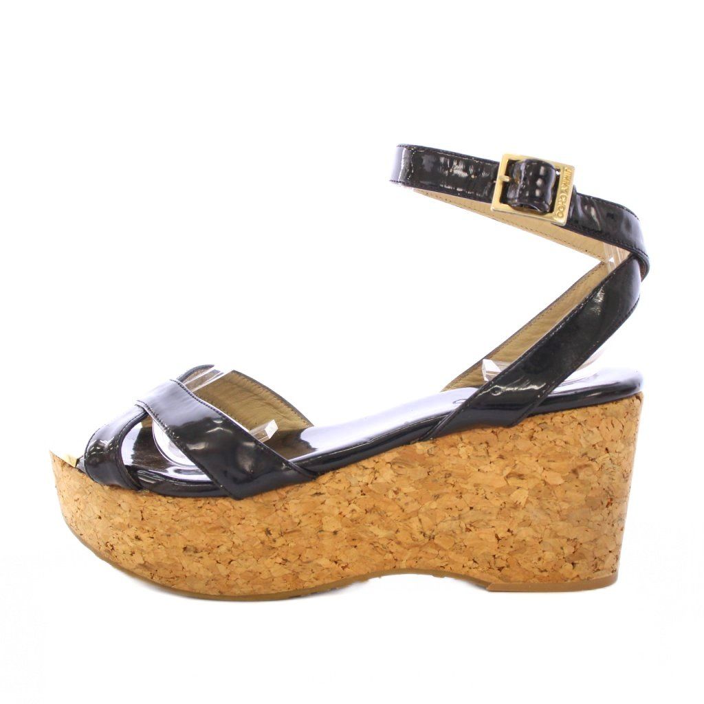 ジミーチュウ JIMMY CHOO ストラップサンダル ラウンドトゥ 厚底