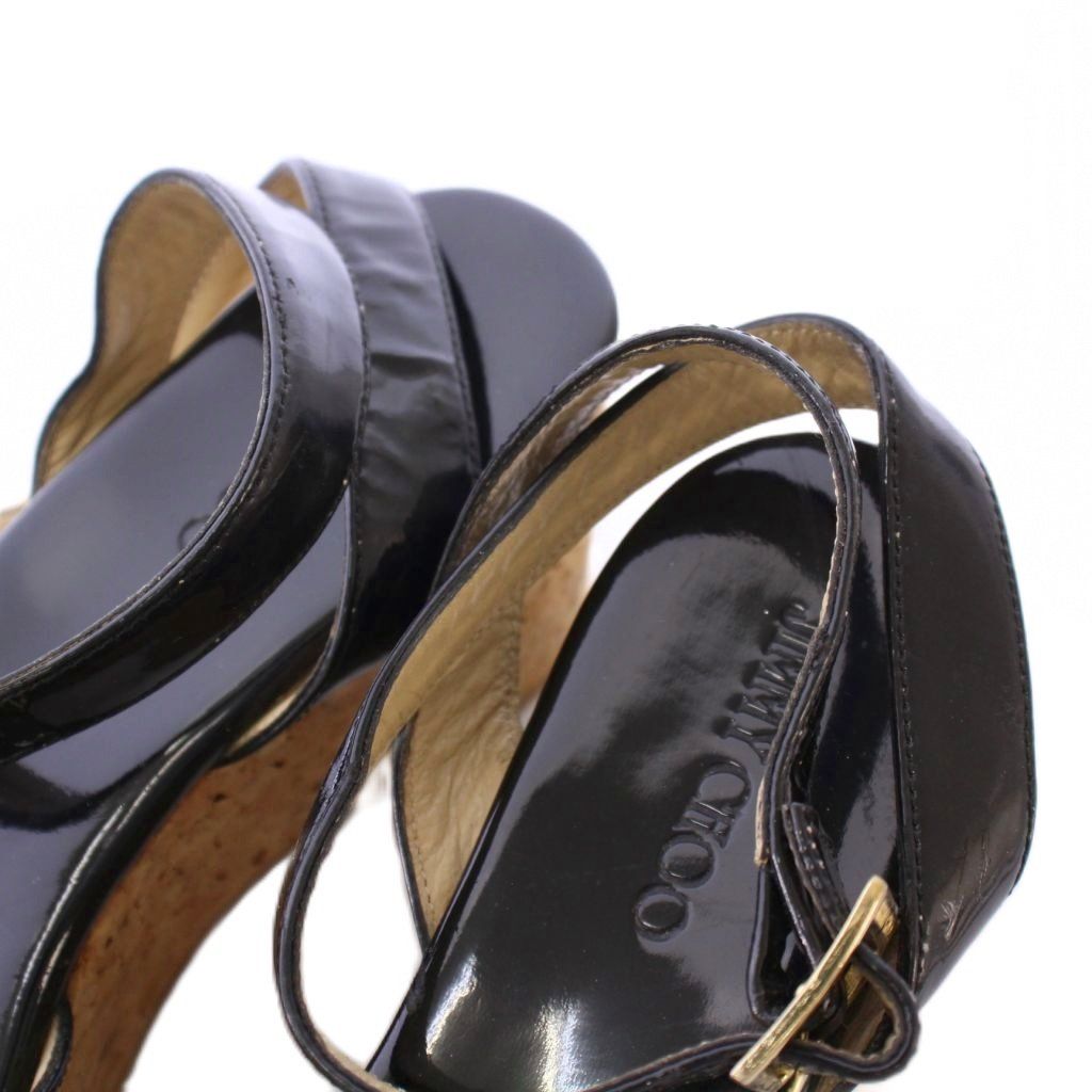 ジミーチュウ JIMMY CHOO ストラップサンダル ラウンドトゥ 厚底