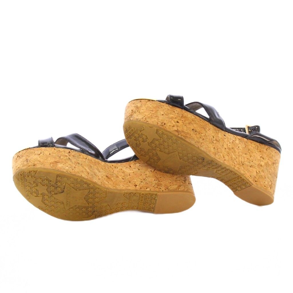 ジミーチュウ JIMMY CHOO ストラップサンダル ラウンドトゥ 厚底