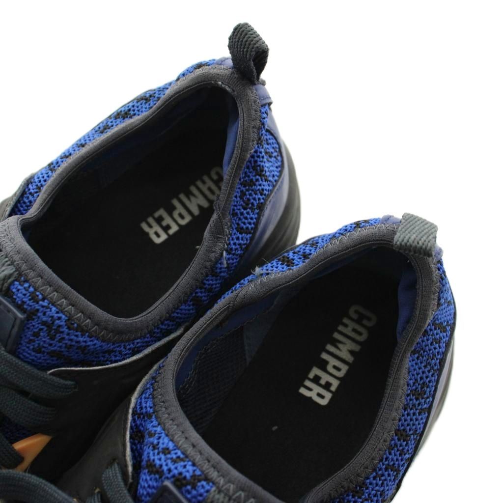 カンペール CAMPER スニーカー シューズ スエード 39 黒 ブラック 青