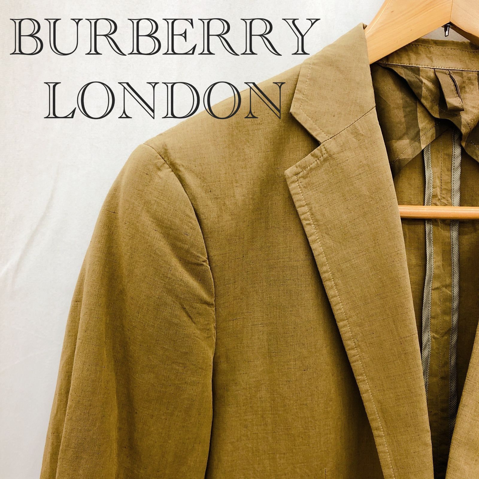 BURBERRY バーバリーロンドン ジャケット 無地 カーキブラウン メンズ 