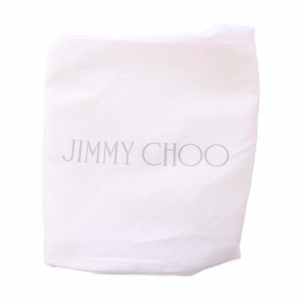  ジミーチュウ JIMMY CHOO ストラップサンダル ラウンドトゥ 厚底 エナメル ロゴ 切替 37 黒 ブラック BB サンダル サンダル ミュール