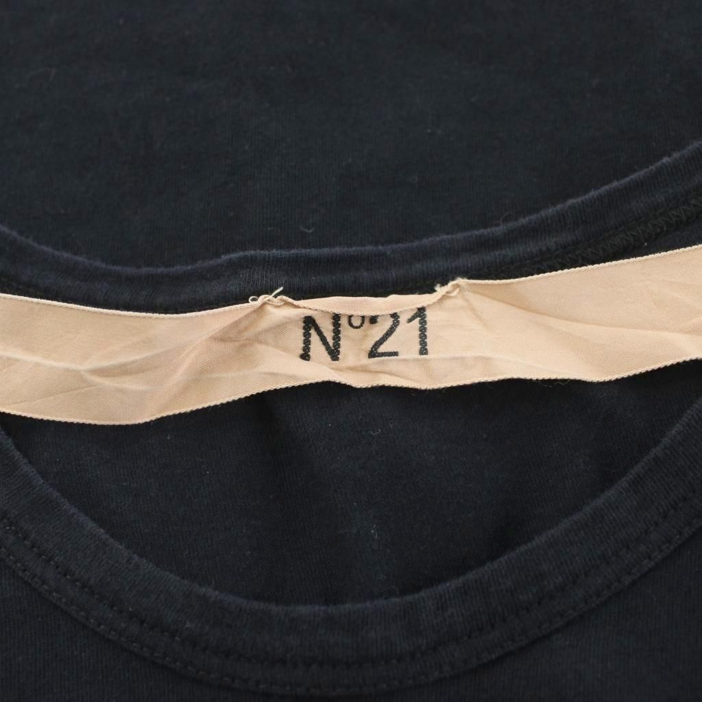 ヌメロヴェントゥーノ N°21 カットソー 36 黒 ブラック ノースリーブ