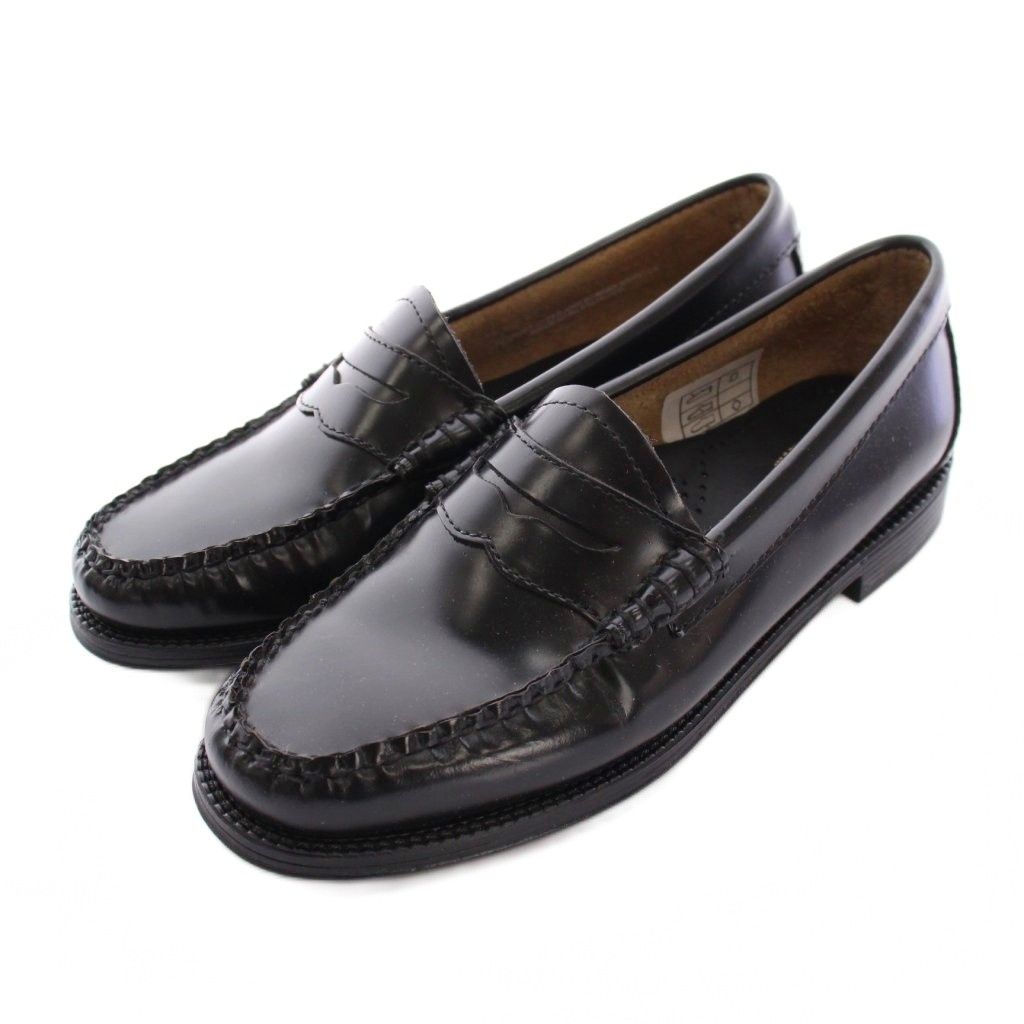 ジーエイチバス G.H.Bass - Co. WEEJUNS コインローファー モカシン レザー UK 3.5 黒 ブラック |YM